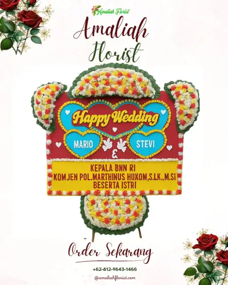Papan Bunga Pernikahan Pecekelan